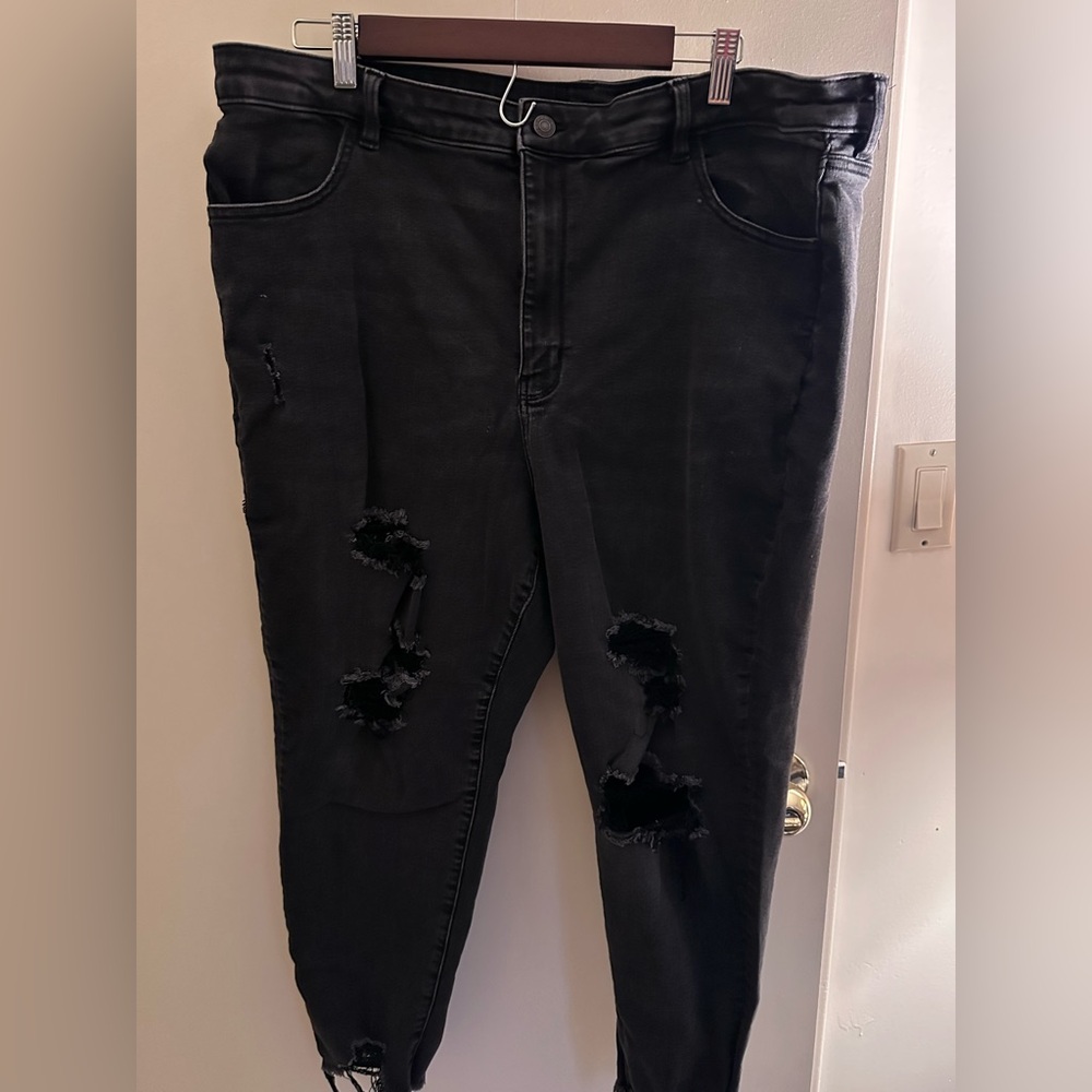 AE Black High Rise Cropped Jegging